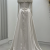 Omuz Drape Detaylı Griselda Abiye - Beyaz