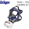Drager X-plore 6300 Tek Filtreli Tam Yüz Gaz Maskesi + Rd40 A2b2e2k1 6738802 Filtresi