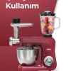 Sinbo SMX-2775 Çok Amaçlı 3ın1 Mutfak Şefi Hamur Yoğurma Kıyma Makinesi Sürahi Blender 1500w Kırmızı