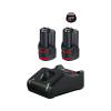 Bosch Professional 2 x Gba 3,0AH Akü Gal 12V-40 Hızlı Şarj Cihazı - 1600A019RD