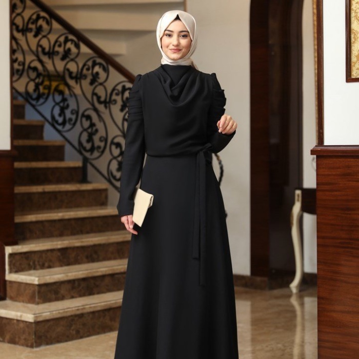 KARDELEN ELBİSE SİYAH