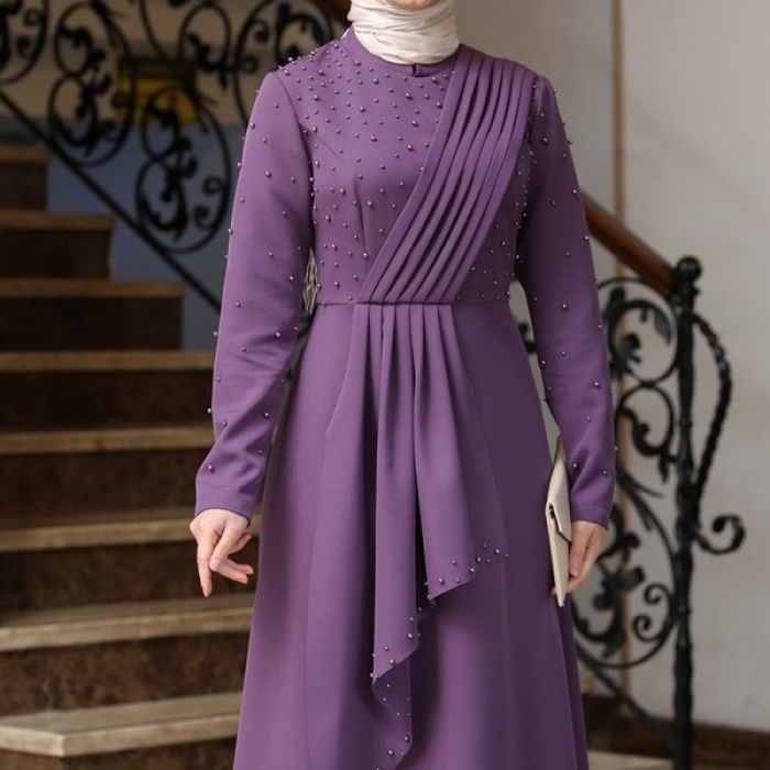 MANOLYA ELBİSE LİLA