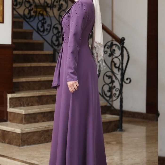 MANOLYA ELBİSE LİLA