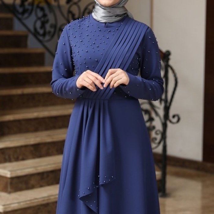 MANOLYA ELBİSE İNDİGO