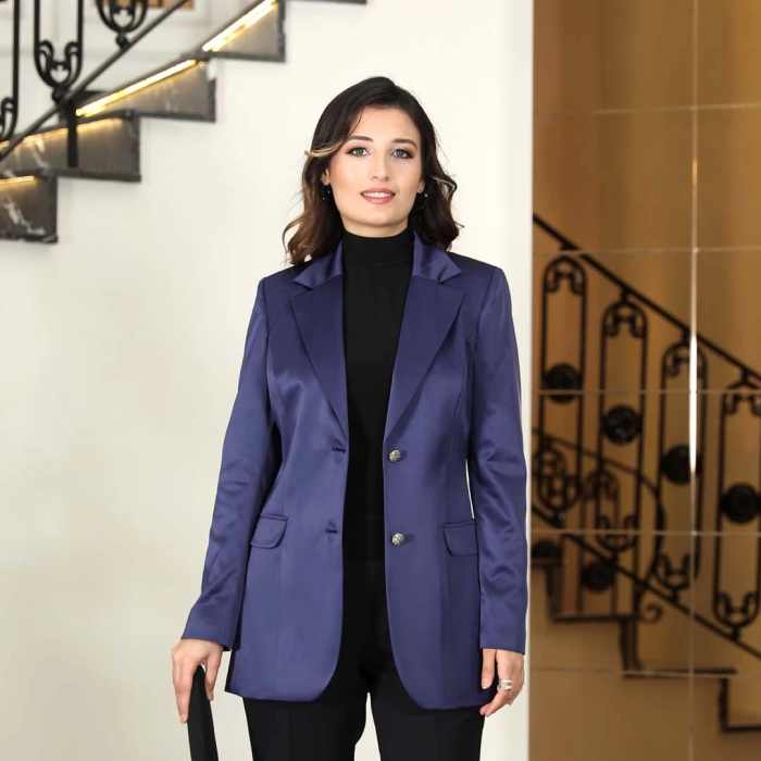 YAREN SATEN CEKET LACİVERT