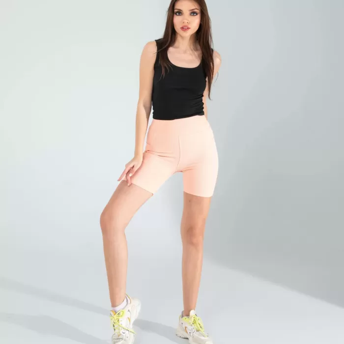 Somon Fitilli Push Up Toparlayıcı Biker Spor Tayt