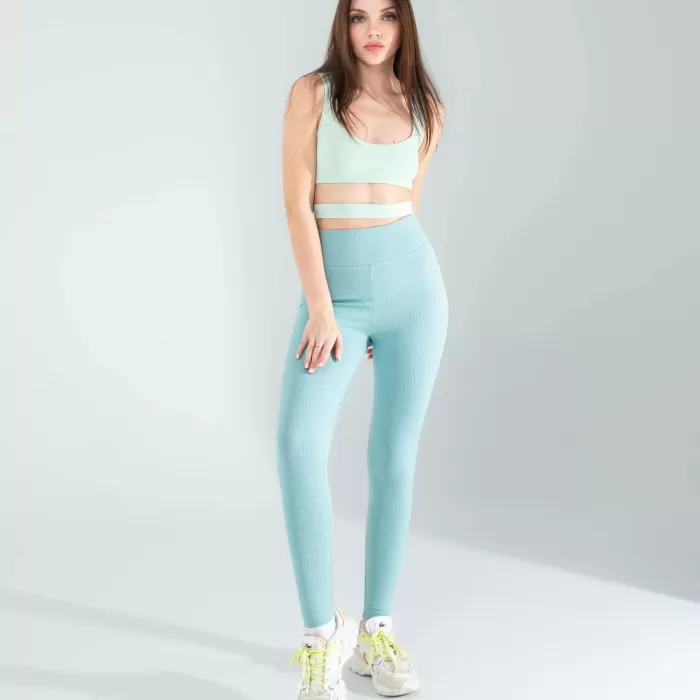 Mint Fitilli Push Up Toparlayıcı Spor Tayt