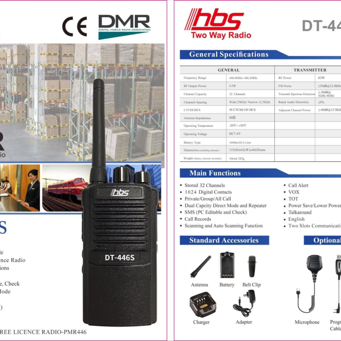 HBS DT-446S DİJİTAL/ANALOG PMR EL TELSİZİ