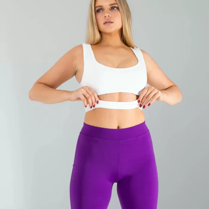 Beyaz Önü Kurdeleli Askılı Dalgıç Crop