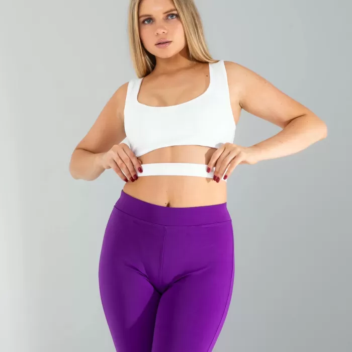Beyaz Önü Kurdeleli Askılı Dalgıç Crop