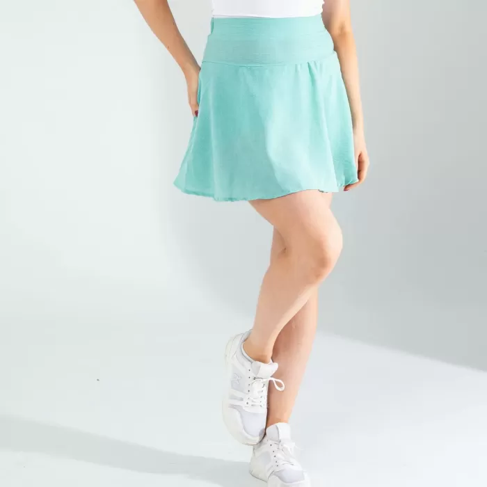 Mint Keten Şort Etek