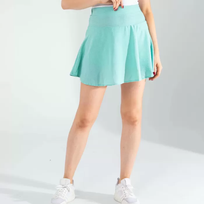 Mint Keten Şort Etek