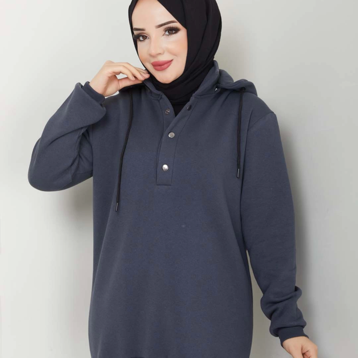 KAPŞONLU SWEATSHİRT ANTRASİT