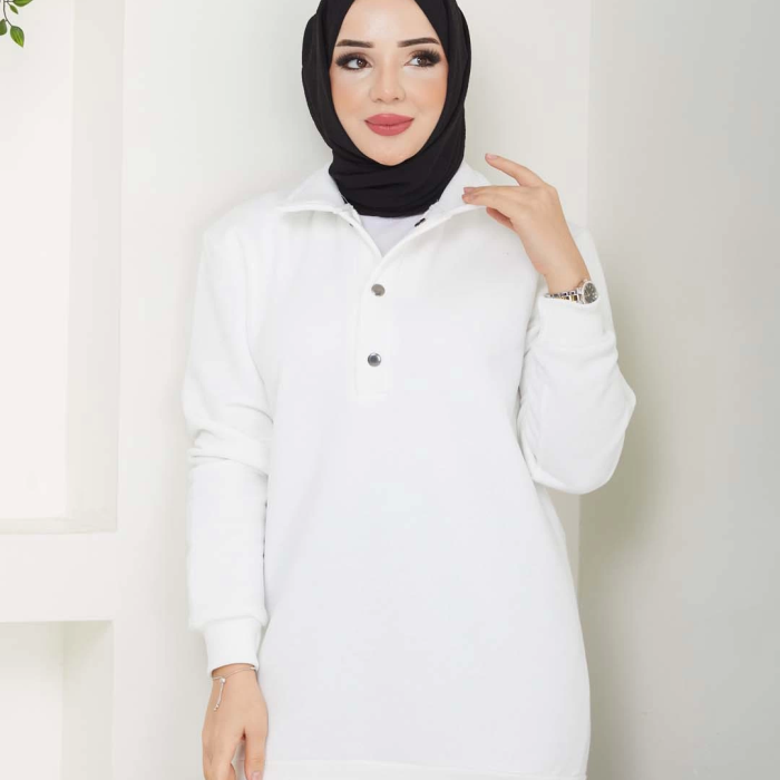 KAPŞONLU SWEATSHİRT EKRU