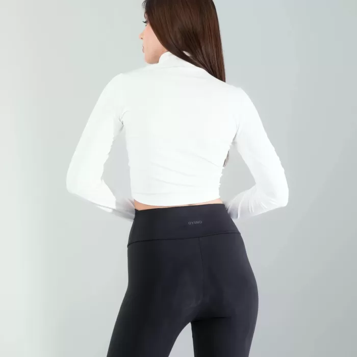 Beyaz Renkli Parmak Geçmeli Spor Body