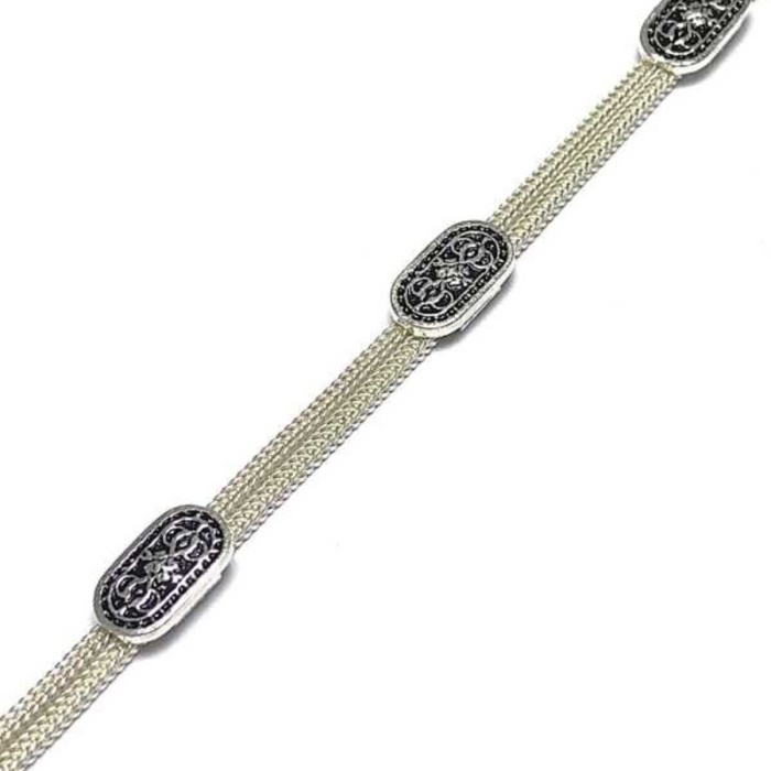 Kadın Mardin Hasırı Gümüş Bileklik 2020487