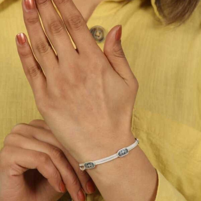 Kadın Mardin Hasırı Gümüş Bileklik 2020487