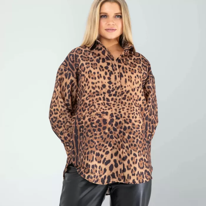 Leopar Desen Gömlek