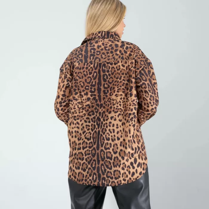 Leopar Desen Gömlek