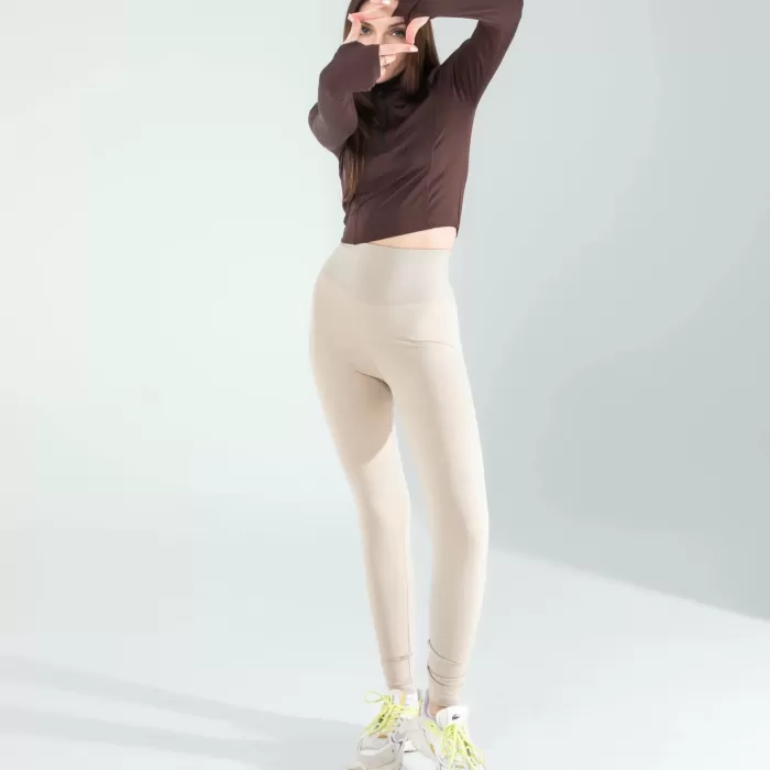 Kahve Renkli Parmak Geçmeli Spor Body