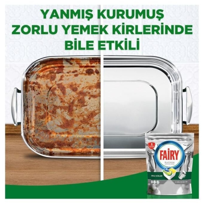 Fairy Platinum 60 Yıkama Bulaşık Makinesi Deterjanı Tableti / Kapsülü Limon Kokulu 77493