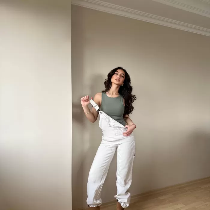 Halter Yaka Antrasit Bodysuit