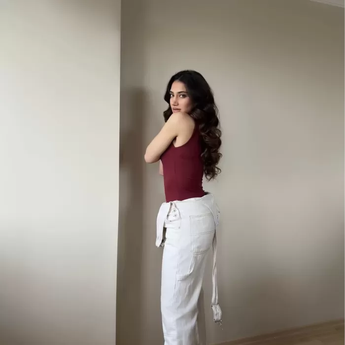 Halter Yaka Bordo Bodysuit