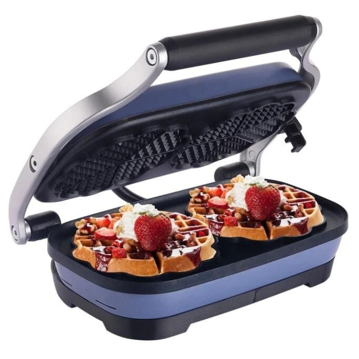 AKSU Vintage Waffle Makinesi Double Mavi T62W