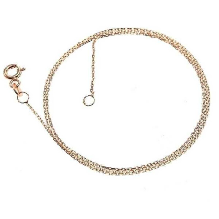 Hayalet Gümüş Üzeri Rose Gold Kaplama Kolye Zinciri 1 mm