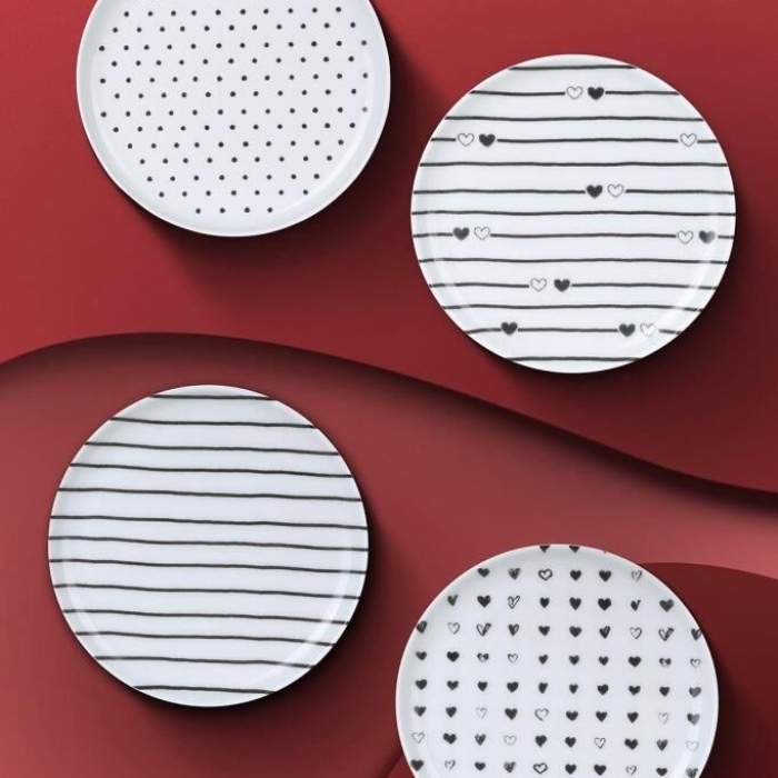 Kütahya Porselen Pretty 4 Parça 15 cm Tabak