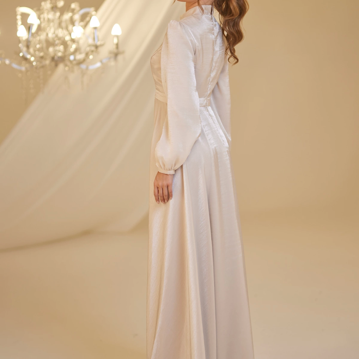 Şifon Helin Abiye - Vizon
