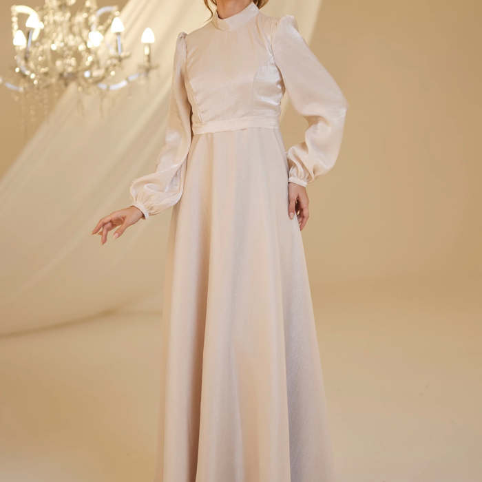 Şifon Helin Abiye - Vizon