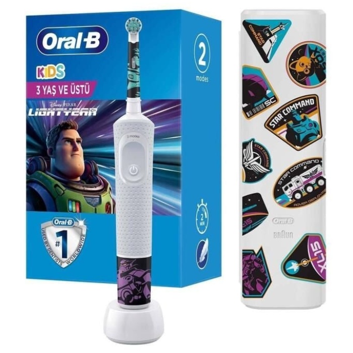 Oral-B D100 Vitality Lightyear Özel Seri Çocuklar Için Ekstra Yumuşak Şarj Edilebilir Diş Fırçası +