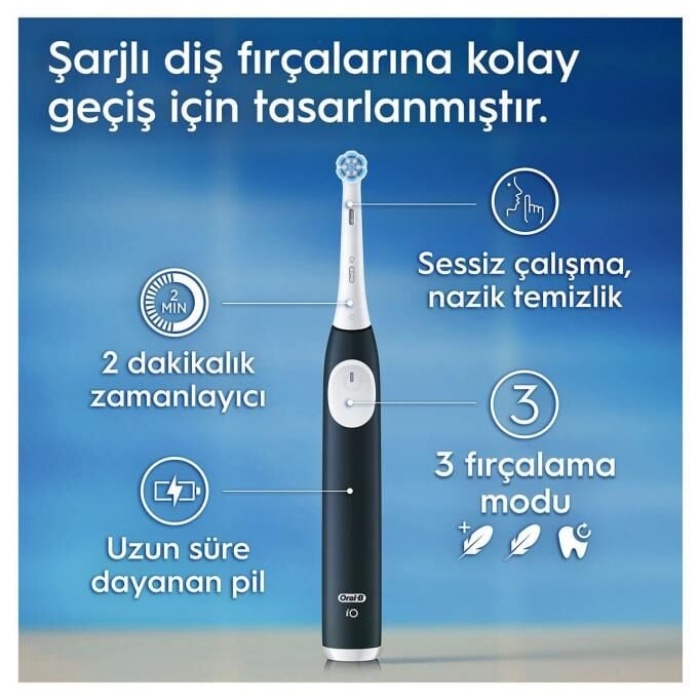 Oral-B İo 2 Orman Yeşili Şarjlı Diş Fırçası 1 Diş Fırçası Başlığı 1 Seyahat Kutusu