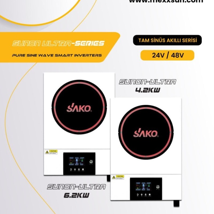 SAKO Ultra 6.2Kw Tam Sinüs Akıllı İnverter 48V 6200W