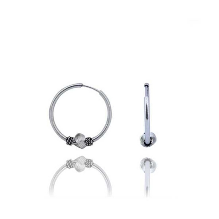 14 Mm Gümüş Halka Küpe