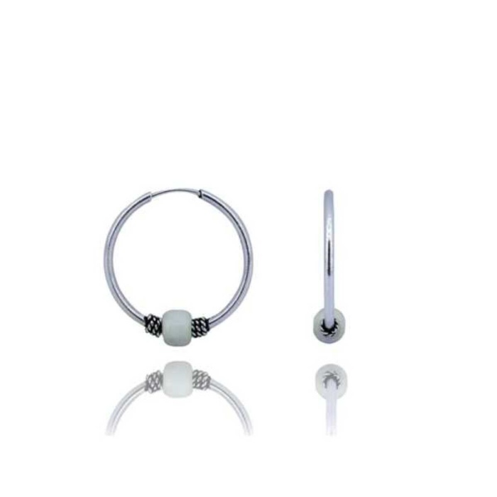 14 Mm Gümüş Halka Küpe