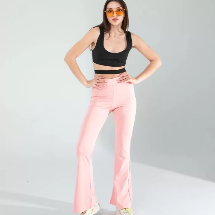 Pembe İspanyol Paça Tayt