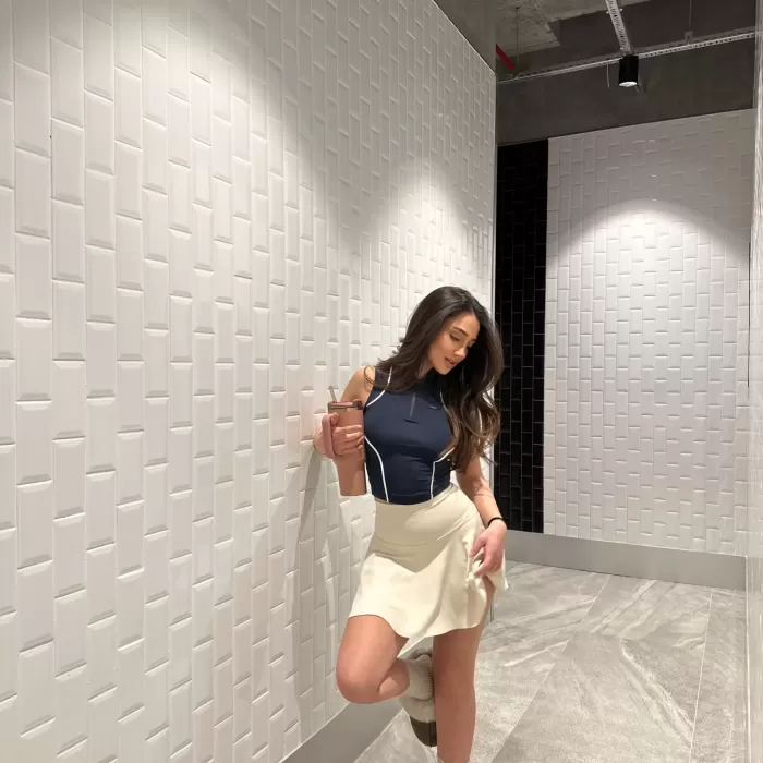 Lacivert Fermuarlı Bilyeli Bluz