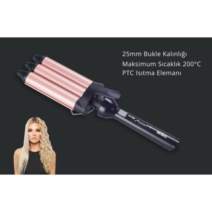 Sinbo SHD-7099 Wag Ve Su Dalgası Saç Maşası 25mm