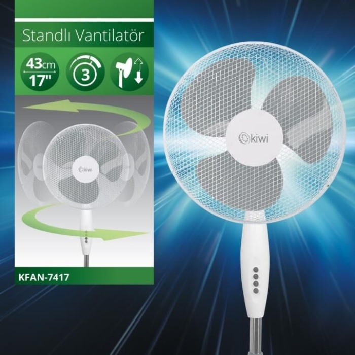 Kiwi Kıwı Standlı Vantilatör KFAN-7417