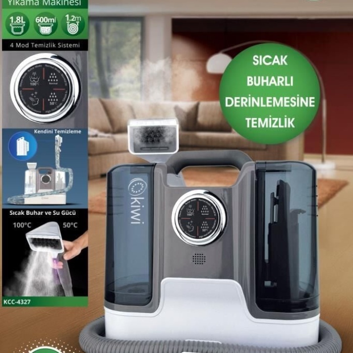 Kiwi Kcc-4327 Buharlı Sesli Komutlu Koltuk ve Halı Yıkama Leke Çıkartma Makinesi
