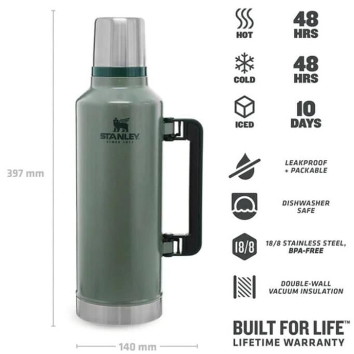 Stanley Classıc Legendary Termos 2,3 L 10-07935-044 Yeşil