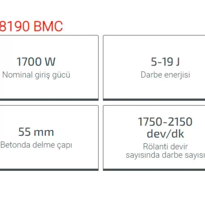 Crown Kırıcı-Delici Sds Max 1700W Ct18190 Bmc