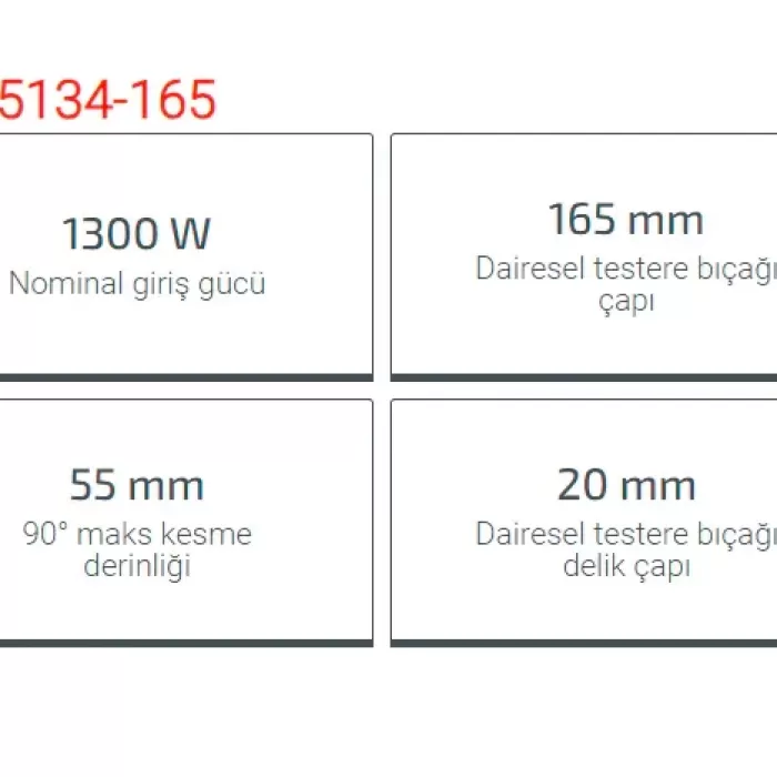 Crown Daire Testere 1300W 165Mm Ct15134-165