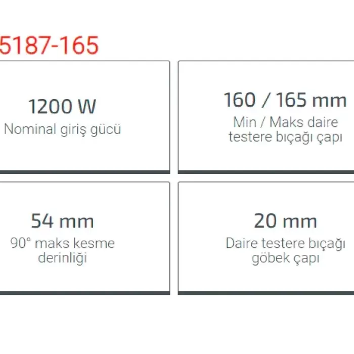 Crown Sunta Kesme 1200W 165Mm Ct15187-165