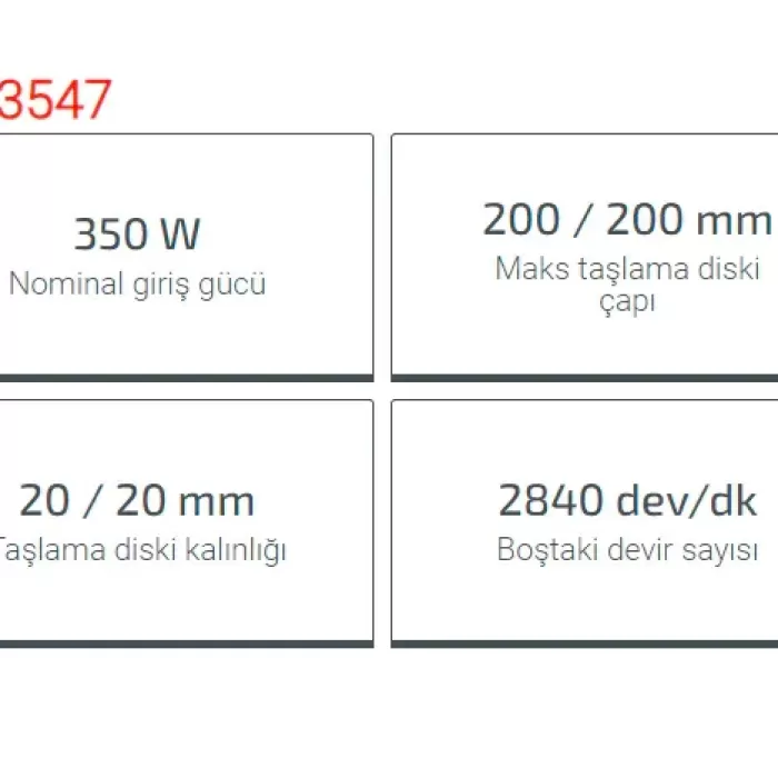Crown Taşlama Motoru 350W Ct13547