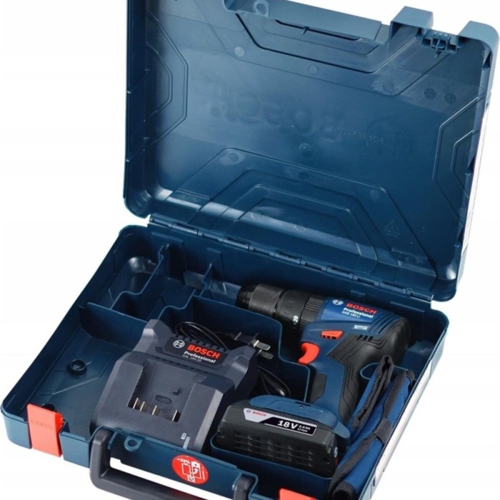 Bosch Professional GSB 185-Li 2.0 Ah Tek Akülü Kömürsüz Motor Darbeli Matkap + 23 Parça Aksesuar Set - 06019K3102