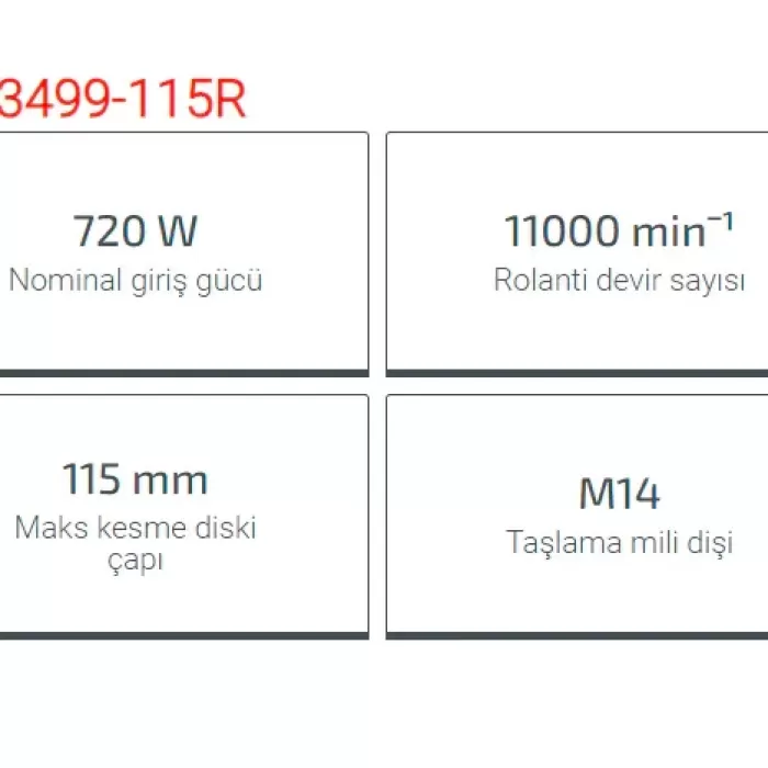 Crown Avuç Taşlama 720W 115Mm Ct13499-115R
