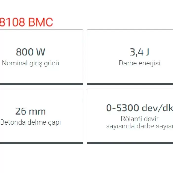 Crown Kırıcı-Delici Sds Plus 800W Ct18108 Bmc